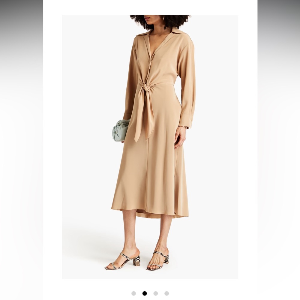 Vince knotted cady midi dress size M  new with tags